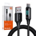 Kabel USB do USB-C Mcdodo CA-1080 z wyświetlaczem, 66W, 6A, 1.2m (czarny)