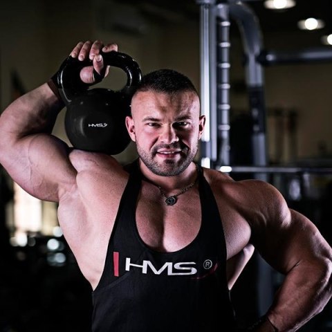 Ketllebell żeliwny pokryty winylem 4 kg HMS KNV04 Black