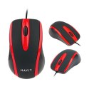 Mysz uniwersalna Havit MS753 (czarno-czerwona)