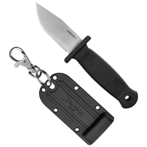 Nóż Demko Armiger 2 Clip Point Black Thermal Plastic Rubber, Stonewashed 4034SS by Andrew Demko (ARM2-4034SS-CP)