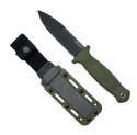 Nóż Demko Armiger 4 Spear Point OD Green Thermal Plastic Rubber, Black Powder Coated 80CrV2 by Andrew Demko (ARM4-80CrV2-OD-SPR)