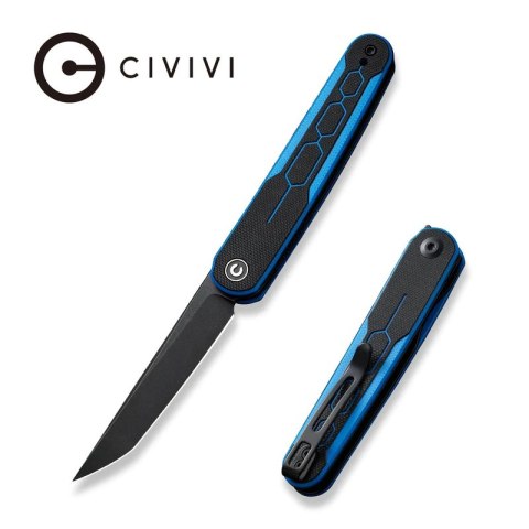 Nóż składany Civivi KwaiQ Blue/Black G10, Black Stonewashed Nitro-V by Rafal Brzeski (C23015-3)