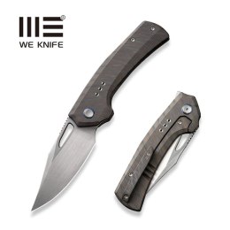 Nóż składany WE Knife Nefaris LE No 020/160 Tiger Stripe Titanium, Hand Rubbed Satin CPM 20CV (WE22040D-4)