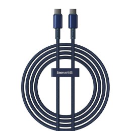 Kabel USB-C do USB-C Baseus Tungsten Glod, 100W, 2m (niebieski)