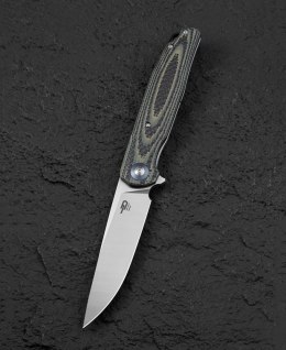 Nóż składany Bestech Ascot Beige Carbon Fiber/G10, Satin D2 (BG19B)