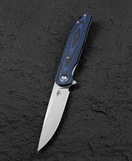 Nóż składany Bestech Ascot Black/Blue Carbon Fiber/G10, Satin D2 (BG19C)