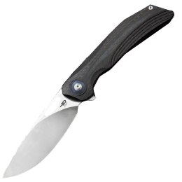 Nóż składany Bestech Falko Black/Beige Carbon Fiber/G10, Satin 154CM by Kombou (BL01A)