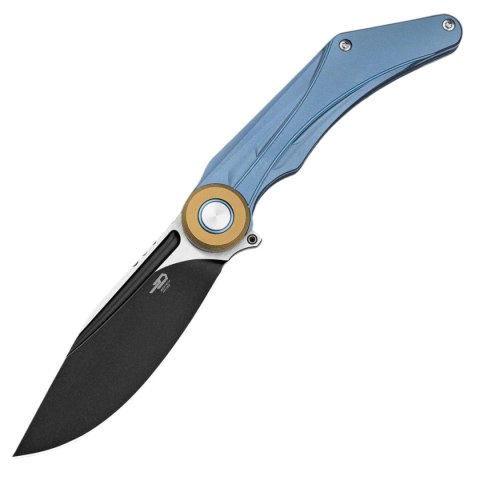 Nóż składany Bestech Seraph Blue Titanium, Black Stonewashed/Satin M390 by Kombou (BT2403D)