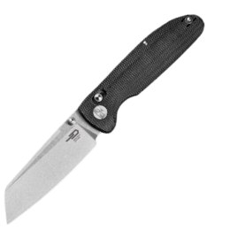 Nóż składany Bestech Slasher Black Micarta, Stonewashed D2 (BG56A-1)