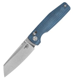 Nóż składany Bestech Slasher Blue Micarta, Stonewashed D2 (BG56C-1)