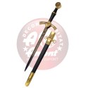 Sztylet średniowieczny Decor Habitat Medieval Dagger, Black/Gold ABS, Black (15422)