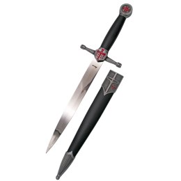 Sztylet templariuszy Decor Habitat Templar Dagger Black ABS, Satin (S3325)