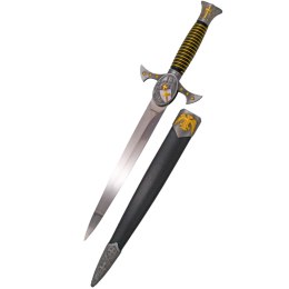 Nóż Third Templar Dagger, Black/Gold Plastic, Satin Stainless Steel (AM-S0298)