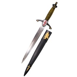 Nóż Third Templar Dagger Black/Gold Plastic, Satin Stainless Steel (AM-S0301)