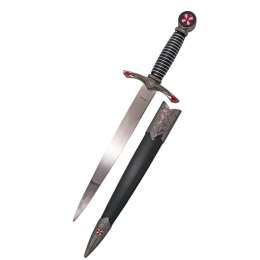Nóż Third Templar Dagger, Black/Silver Plastic, Satin Stainless Steel (AM-S0302)
