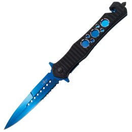 Nóż składany ratowniczy Third Black/Blue Aluminium, Blue 420 (TH-H0815A)