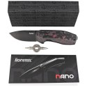 Nóż składany LionSteel Nano Purple Haze Fat Carbon, Old Black MagnaCut (NA01 PH)