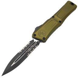 Nóż automatyczny OTF Microtech Combat Troodon D/E Gen III OD Green Aluminium, Black P/S M390MK by Tony Marfione (1142-2OD)
