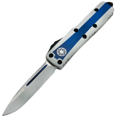 Nóż automatyczny OTF Microtech UTX-85 S/E Clone Trooper Signature Blue/White Aluminium, White M390 by Tony Marfione (231-1CO)