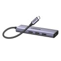 Hub / Adapter Ugreen Revodok CM511 USB-C do 3x USB, HDMI, USB-C, HDMI 4K 30Hz, PD 100W (szary)