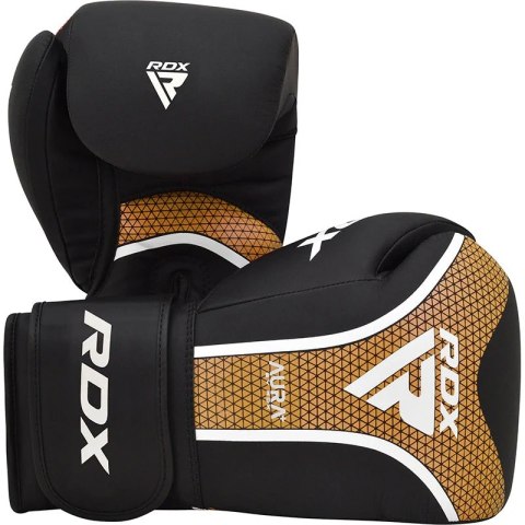 RDX Aura T17 - RĘKAWICE BOKSERSKIE 12 ozRękawice bokserskie sparingowe złote RDX Aura T17 - 12 oz