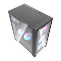 Obudowa komputerowa Darkflash DRX70 GLASS + 4 wentylatory RGB (czarna)