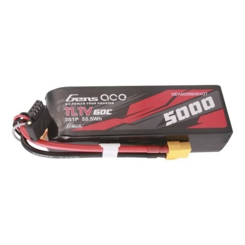 Akumulator Gens ace G-Tech 5000mAh 11.1V 60C 3S1P Lipo z konektorem XT60 Plug