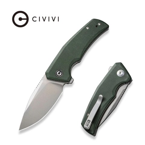 Nóż składany Civivi Regulatron Green Canvas Micarta, Satin Nitro-V (C23006-2)