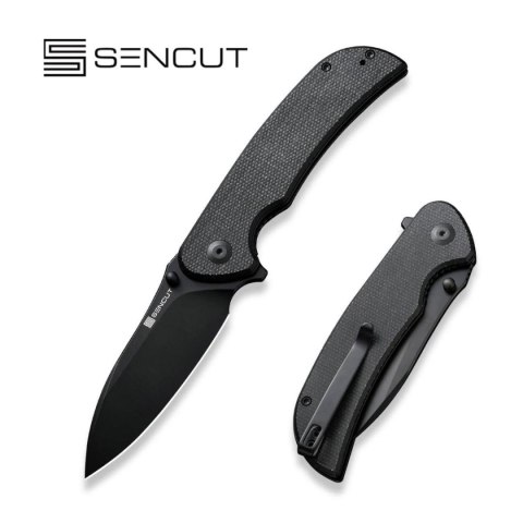 Nóż składany Sencut Borzam Black Canvas Micarta, Black 9Cr18MoV (S23077-3)