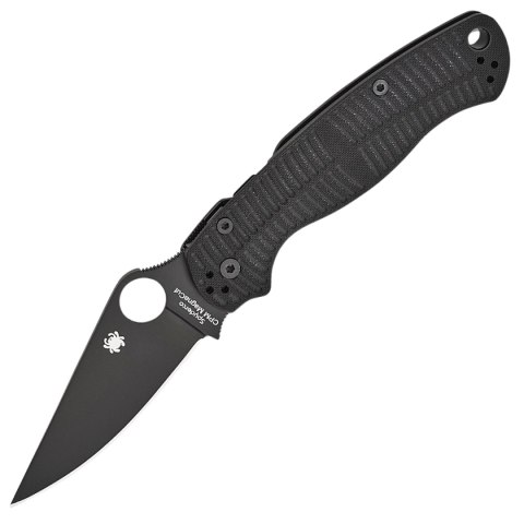 Nóż składany Spyderco Para Military 2 Black G10, Black DLC CPM MagnaCut by Sal, Eric Glesser (C81GMCBKP2)