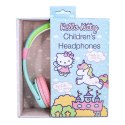 Słuchawki przewodowe dla dzieci OTL Hello Kitty tęczowy jednorożec (turkusowe)
