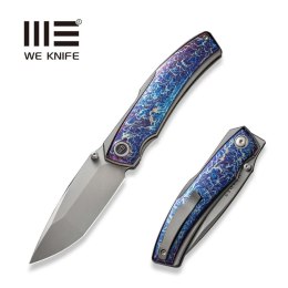 Nóż składany WE Knife Swordfin Flamed Titanium, Silver Bead Blasted CPM 20CV by Thys Meades (WE23067-1)