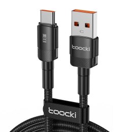 Kabel USB-A do USB-C Toocki TXCT-HY01, 1m, FC 100W (czarny)