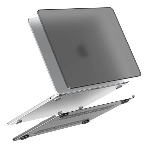 Matowe etui ochronne Lention do MacBook Air 13.6" (czarny)