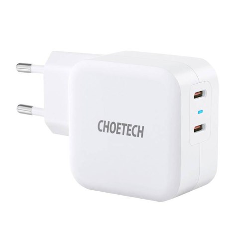 Ładowarka sieciowa Choetech PD6009 2x USB-C 20W (biała)