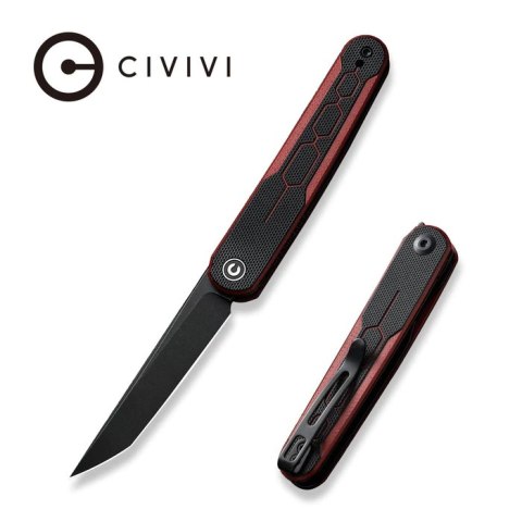 Nóż składany Civivi KwaiQ Burgundy/Black G10 by Rafal Brzeski