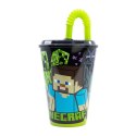 Kubek / Bidon ze słomką STOR 40430 430 ml Minecraft (czarny)