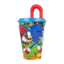 Kubek / Bidon ze słomką STOR 40530 430 ml Sonic the Hedgehog (niebiesko-czerwony)