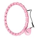 ZESTAW HULA HOP HHW02 LIGHT PINK Z WYPUSTKAMI I OBCIĄŻNIKIEM HMS + PAS BR163 BLACK PLUS SIZE