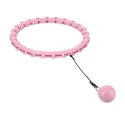 ZESTAW HULA HOP HHW02 LIGHT PINK Z WYPUSTKAMI I OBCIĄŻNIKIEM HMS + PAS BR163 BLACK PLUS SIZE