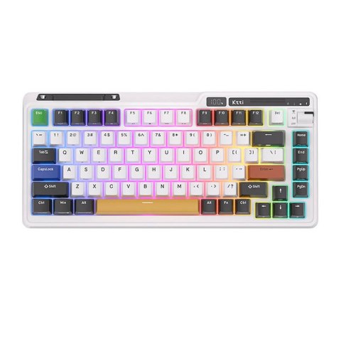 Bezprzewodowa klawiatura mechaniczna Royal Kludge KZZI K75 pro RGB, Moment Switch (czarno-biała)