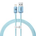 Kabel USB do iP Baseus Crystal Shine, 2.4A, 1.2m (niebieski)