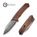 Nóż CIVIVI Tacticorix Liner Lock 3.7" Damascus, rękojeść z drewna Guibourtia