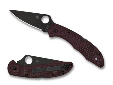 Nóż składany Spyderco Delica 4 Sprint Run Burgundy FRN, TiCN Micro-Melt PD#1 by Sal Glesser (C11BGBKP)