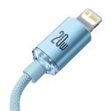 Kabel USB-C do iP Baseus Crystal Shine, 20W, 1.2m (niebieski)