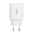 Ładowarka sieciowa Baseus Speed Mini Quick Charger, USB-C, PD, 3A, 20W (biała)