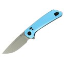 Nóż składany Reate PL-XF-A-8 Blue Aluminium, Stonewashed Nitro-V