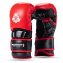 Rękawice MMA PREMIUM - "Warrior Red" - LRękawice MMA Warrior Red ze skóry naturalnej COMBAT Krav Maga | DBX BUSHIDO L