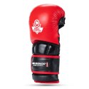 Rękawice MMA PREMIUM - "Warrior Red" - LRękawice MMA Warrior Red ze skóry naturalnej COMBAT Krav Maga | DBX BUSHIDO L