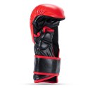 Rękawice MMA PREMIUM - "Warrior Red" - LRękawice MMA Warrior Red ze skóry naturalnej COMBAT Krav Maga | DBX BUSHIDO L